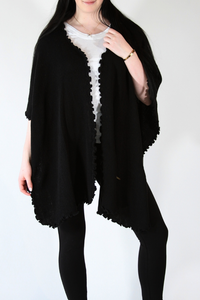 Alpaca Blended Shawl - Black