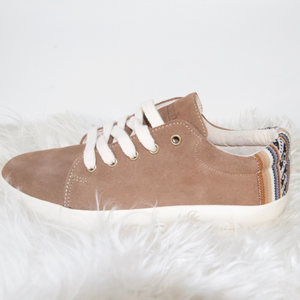 Suede Low Top Shoe Tan