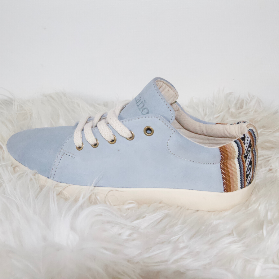 Suede low top Sky Blue