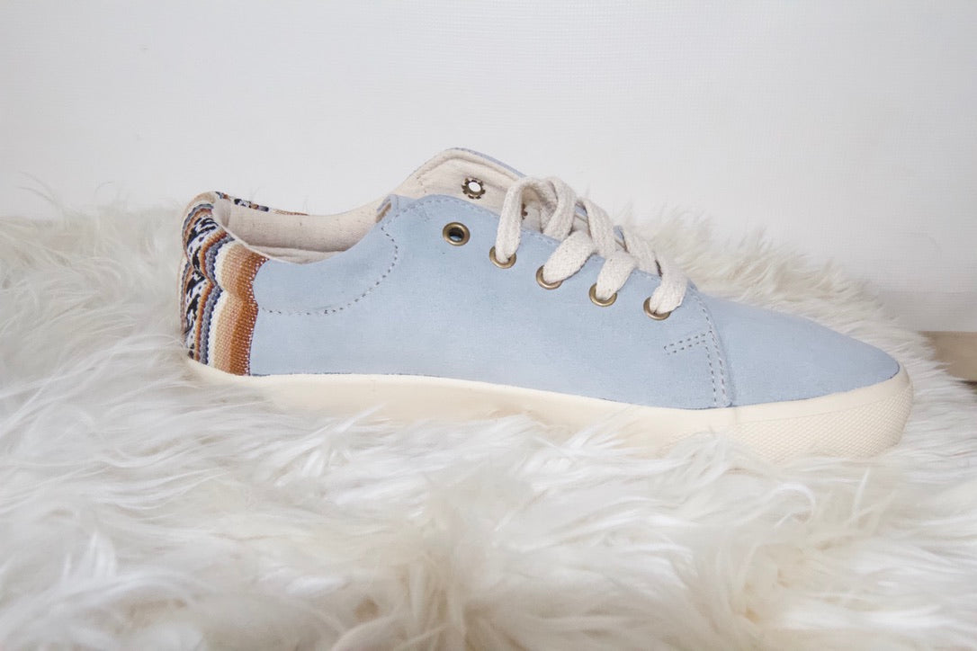 Suede low top Sky Blue