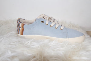 Suede low top Sky Blue