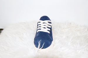 Suede Low Top Shoe Navy