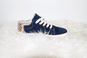 Suede Low Top Shoe Navy